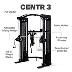 Centr 3 Home Gym Functional Trainer (with Selectorised Smith Machine) - Pre-Order
