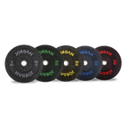 JORDAN HG Black Rubber Bumper Weight Plates - Coloured Fleck