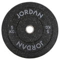 JORDAN HG Black Rubber Bumper Weight Plates - Coloured Fleck