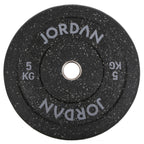 JORDAN HG Black Rubber Bumper Weight Plates - Coloured Fleck