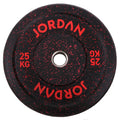 JORDAN HG Black Rubber Bumper Weight Plate Coloured Fleck 25kg