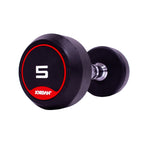 JORDAN Rubber Dumbbells - Up to 70kg (Red)